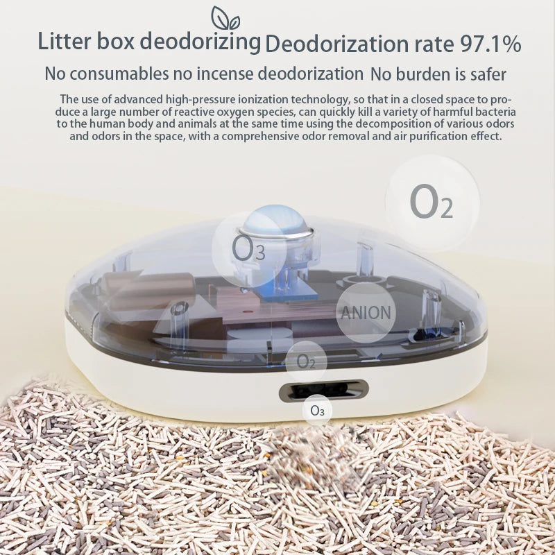 Smart Cat Odor Purifier for Cat Litter Box Deodorizer Pet Toilet Air Purifier Dog Cat Litter Deodorant