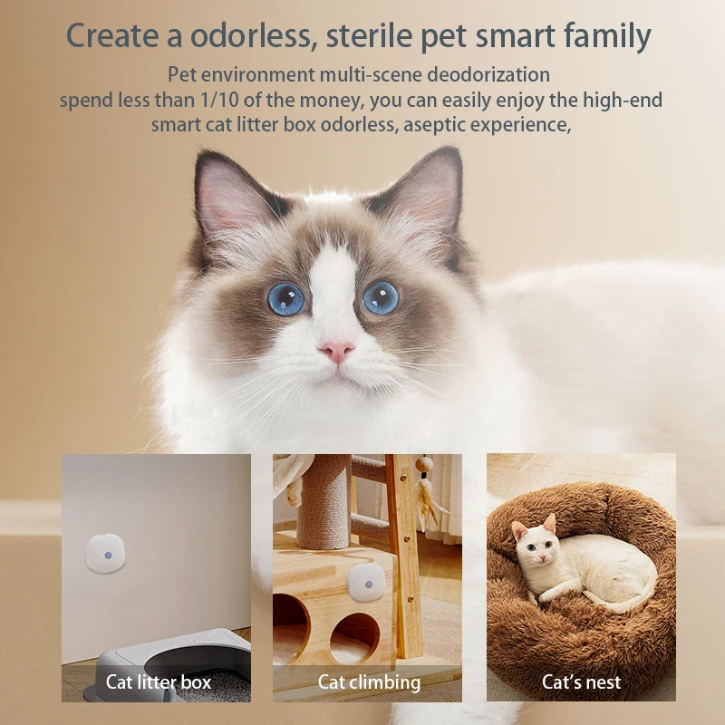 Smart Cat Odor Purifier for Cat Litter Box Deodorizer Pet Toilet Air Purifier Dog Cat Litter Deodorant