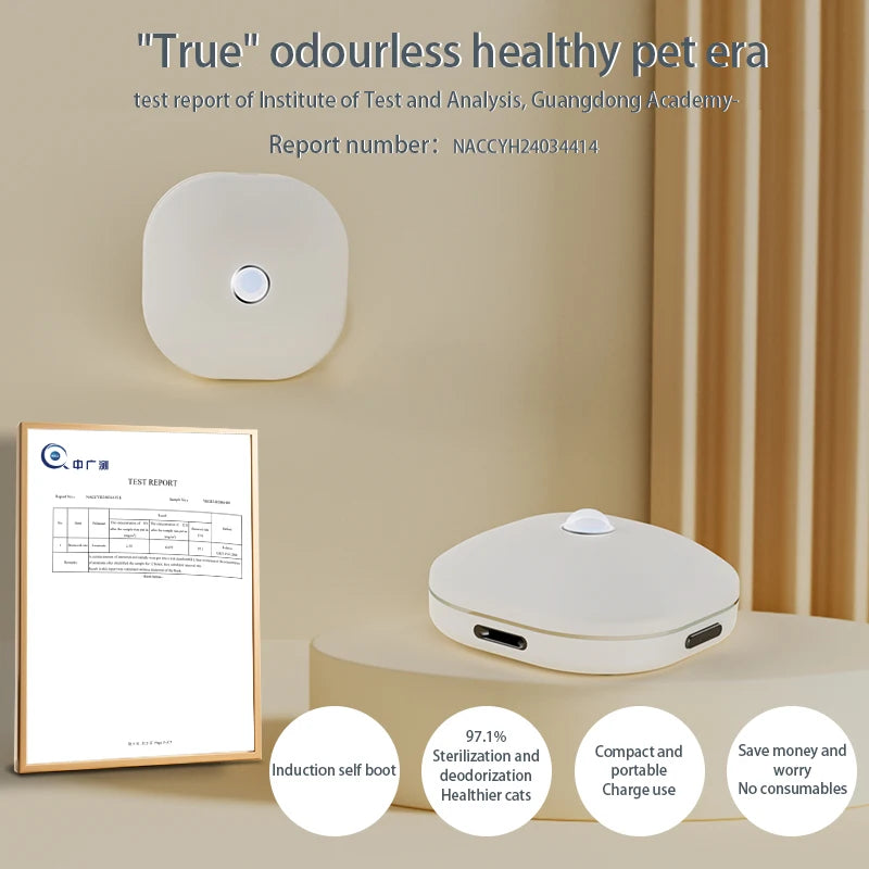 Smart Cat Odor Purifier for Cat Litter Box Deodorizer Pet Toilet Air Purifier Dog Cat Litter Deodorant
