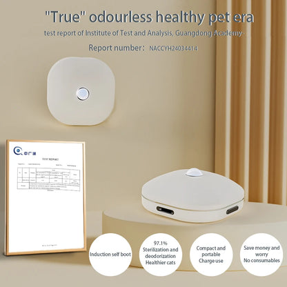 Smart Cat Odor Purifier for Cat Litter Box Deodorizer Pet Toilet Air Purifier Dog Cat Litter Deodorant